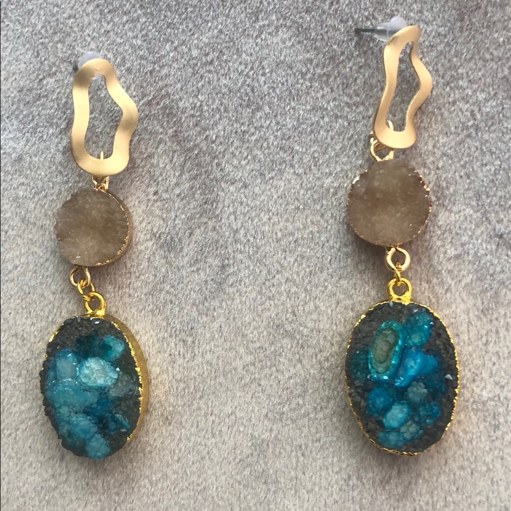 🌟Anthropologie Super flattering Druzy Earrings. - Picture 6 of 7